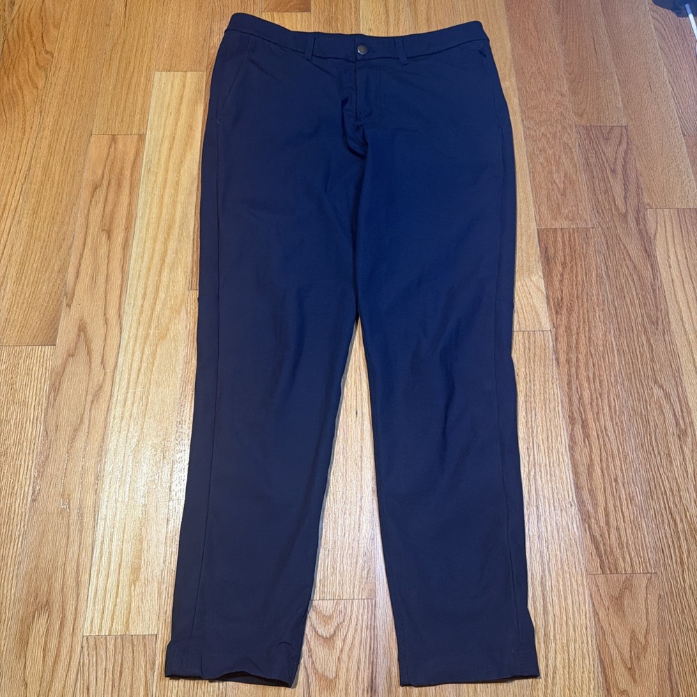 Lululemon ABC Slim Fit Chino Pants Mens 32 X 30 Black Stretch Straight